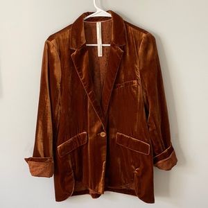 Velvet Brown Blazer for Women